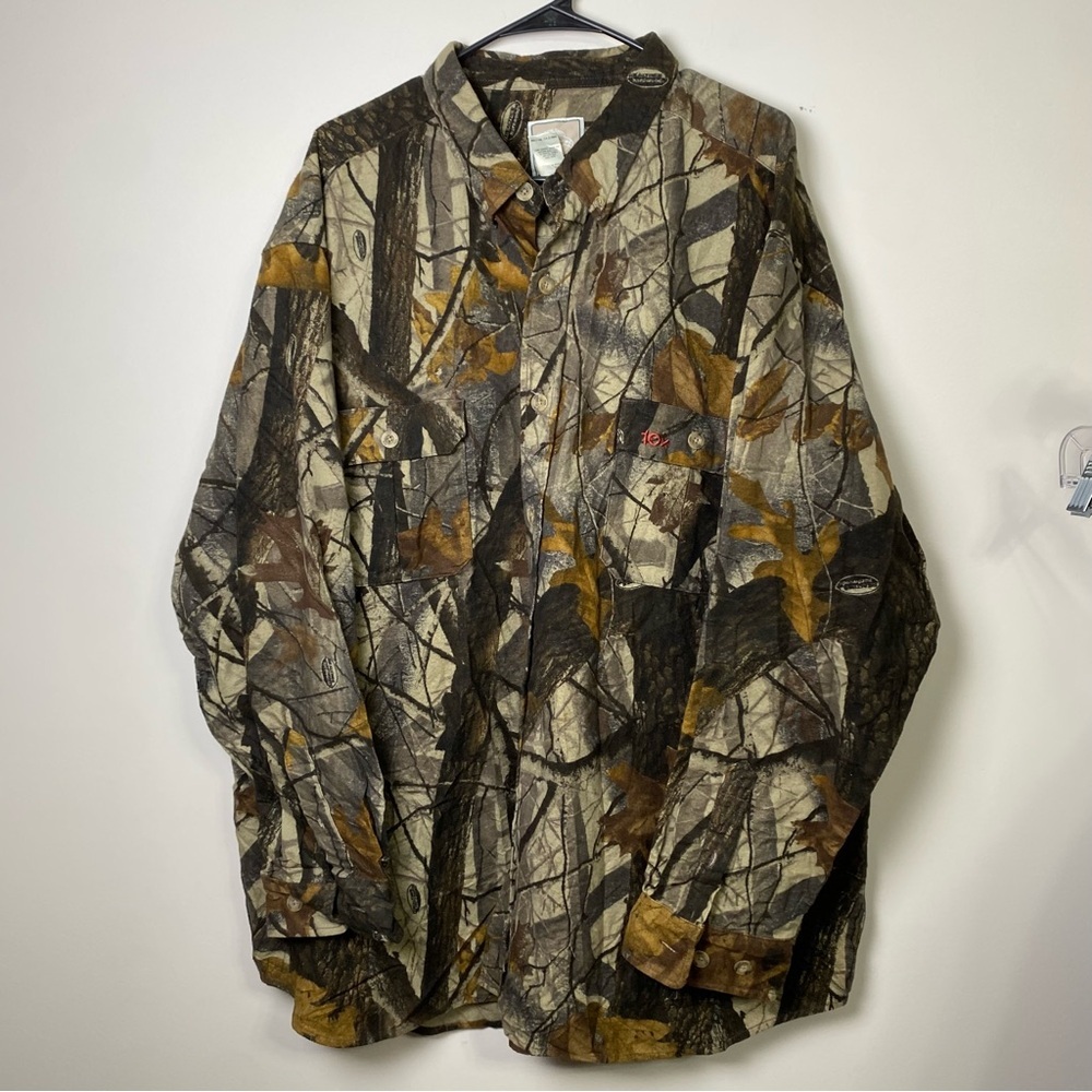 10x Men's Realtree Camo Heavyweight Button Down Shirt 3XL